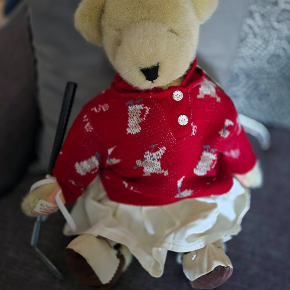 North American Bear Co Alice Vanderbear With Club Puttering Around golf